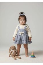 EVİE Bayramlık Uzun Kollu Etekli Özel Gün Kız Bebek Elbise - Görsel 7