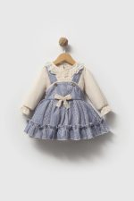 EVİE Bayramlık Uzun Kollu Etekli Özel Gün Kız Bebek Elbise - Görsel 8