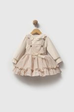 EVİE Bayramlık Uzun Kollu Etekli Özel Gün Kız Bebek Elbise - Görsel 2