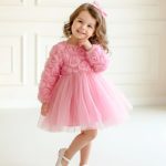 ROSE Gül Detaylı Kız Çocuk Bayramlık Özel Gün Elbise