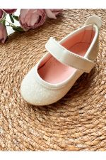 Beyaz Taşlı Simli Kız Çocuk Bebek Babet Ayakkabı - Görsel 4