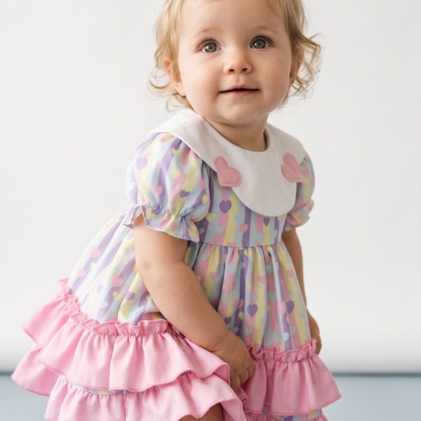 AVA Stil Bebek Yaka Kız Bebek Çocuk Bayramlık Özel Gün Elbise