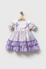 AVA Stil Bebek Yaka Kız Bebek Çocuk Bayramlık Özel Gün Elbise - Görsel 4