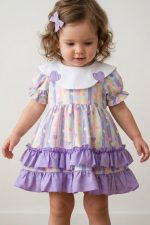 AVA Stil Bebek Yaka Kız Bebek Çocuk Bayramlık Özel Gün Elbise