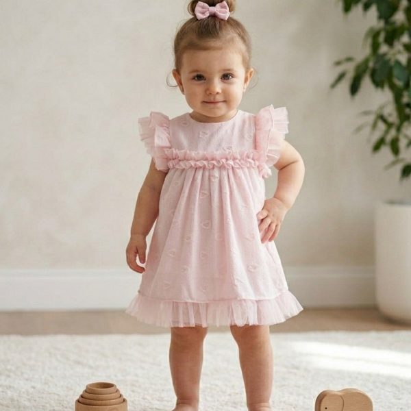 Nil kalp desenli tütü özel gün doğum günü kız bebek elbise