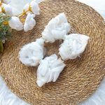 Beyaz Tül Gül Detaylı Kız Çocuk Bebek 2'li Toka