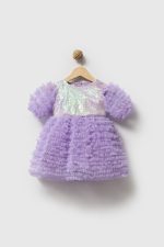 Greta Fırfır Detaylı Özel Gün Bayramlık Kız Çocuk Elbise - Görsel 2