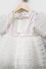 Greta Fırfır Detaylı Özel Gün Bayramlık Kız Çocuk Elbise - Görsel 6