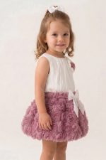 BERRY Kız Çocuk Bebek Gül Detaylı Kabarık Tütü Etekli 2'li Takım - Görsel 7