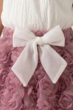 BERRY Kız Çocuk Bebek Gül Detaylı Kabarık Tütü Etekli 2'li Takım - Görsel 3