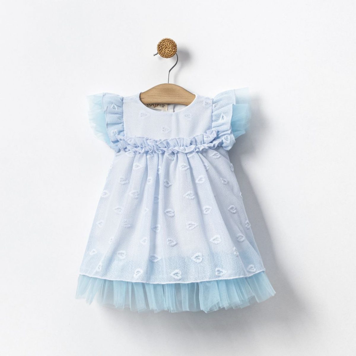 Nil kalp desenli tütü özel gün doğum günü kız bebek elbise - Görsel 2