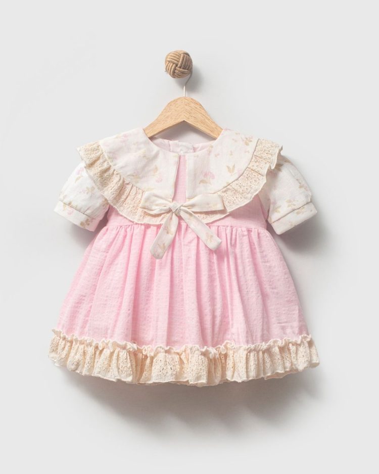 Nia Vintage Bohem Fisto Dantelli Bayramlık Özel Gün Kız Bebek Elbise - Görsel 3