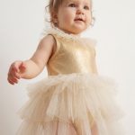 Glow Simli Prenses Tütülü Ve Taç Bandanalı Kız Bebek Romper