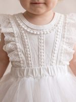 Angel Vintage Tül Etekli Özel Gün Mevlüt Bandanalı Kız Bebek Romper - Görsel 3