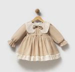 Sweet Meadow Vintage Dantel Yaka Fistolu Kız Bebek Elbise - Görsel 4