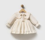Sweet Meadow Vintage Dantel Yaka Fistolu Kız Bebek Elbise - Görsel 3