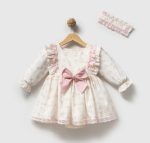 Flower Çiçek Desenli Bandanalı Bayramlık Özel Gün Kız Bebek Romper - Görsel 3