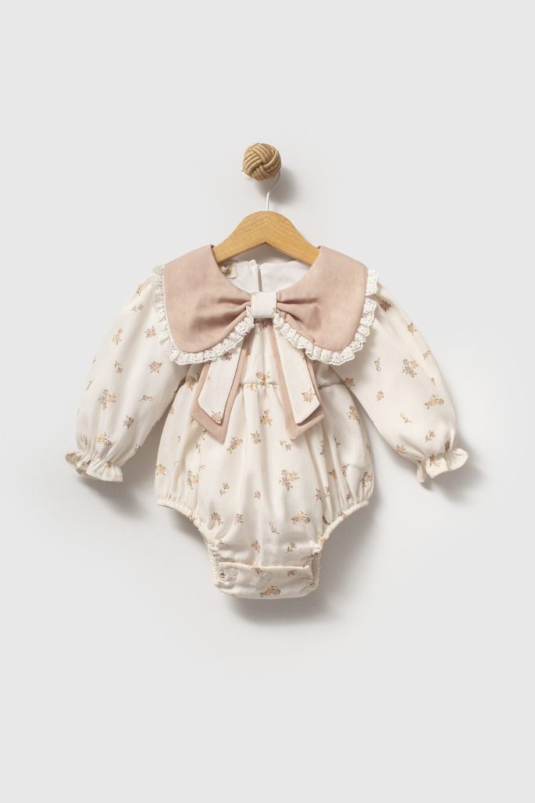 lana kız bebek çıtır çiçek desenli romper tulum - Görsel 3