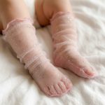 Simli Tül Toz Pudra Çorap Kız Bebek Çocuk